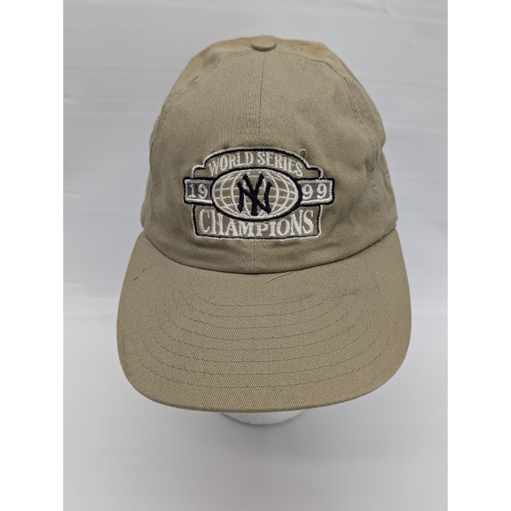 NY Yankees 1999 World Series Champions Baseball Cap Hat Taupe New Era Adjustable